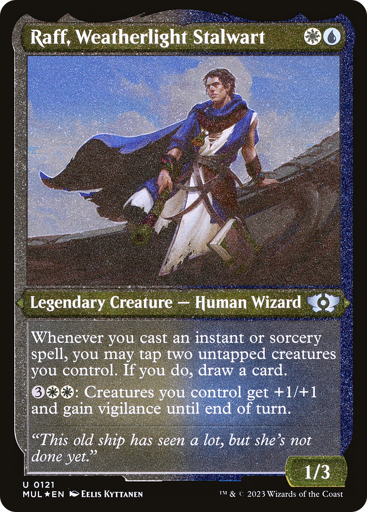 Raff, Weatherlight Stalwart (Foil Etched) [Multiverse Legends] | Good Games Cannington