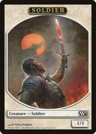 Soldier Token [Magic 2013 Tokens] | Good Games Cannington