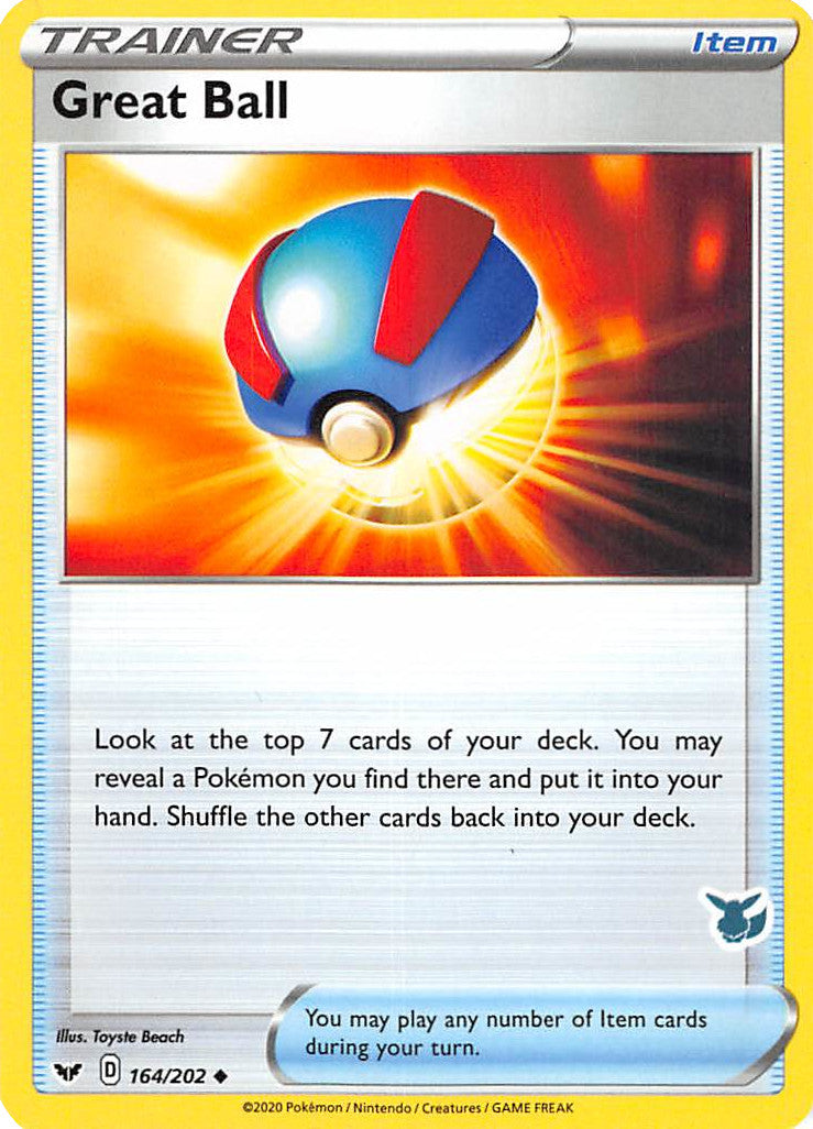 Great Ball (164/202) (Eevee Deck) [Battle Academy 2022] | Good Games Cannington