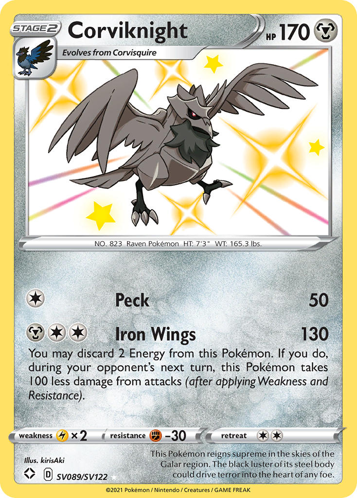 Corviknight (SV089/SV122) [Sword & Shield: Shining Fates] | Good Games Cannington