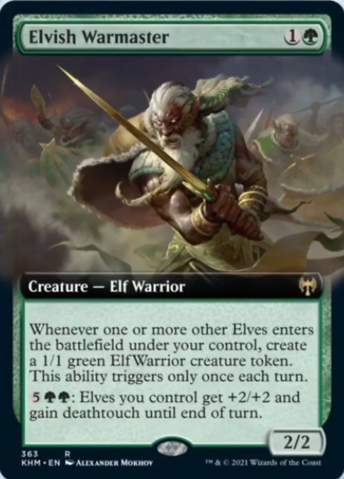 Elvish Warmaster (Extended Art) [Kaldheim] | Good Games Cannington