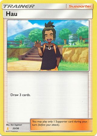 Hau (23/30) [Sun & Moon: Trainer Kit - Alolan Raichu] | Good Games Cannington
