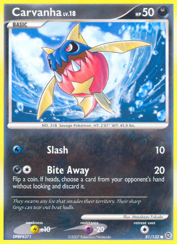 Carvanha (81/132) [Diamond & Pearl: Secret Wonders] | Good Games Cannington