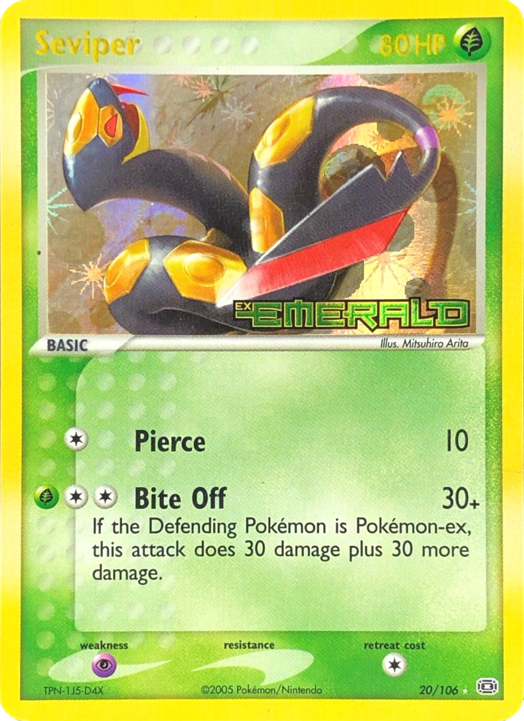 Seviper (20/106) (Stamped) [EX: Emerald] | Good Games Cannington