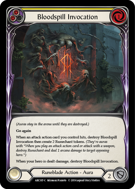 Bloodspill Invocation (Yellow) [ARC107-C] 1st Edition Normal | Good Games Cannington