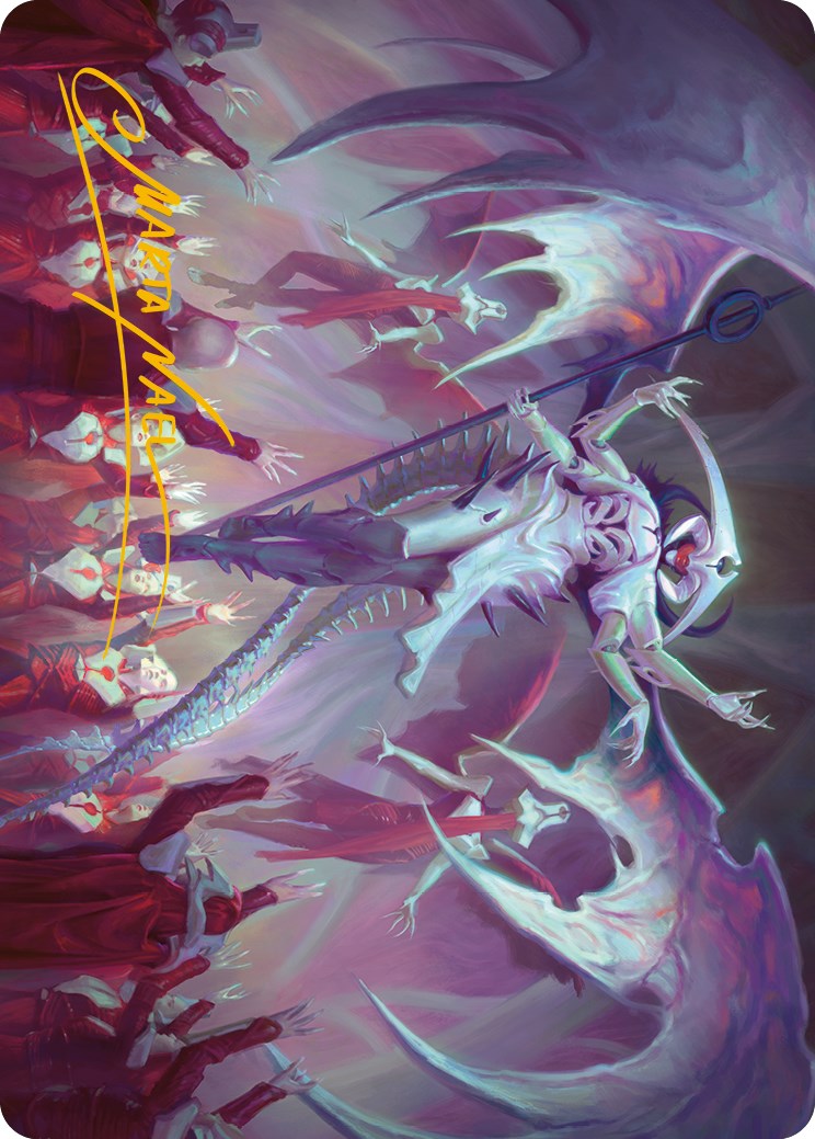 Atraxa, Grand Unifier Art Card (Gold-Stamped Signature) [Phyrexia: All Will Be One Art Series] | Good Games Cannington