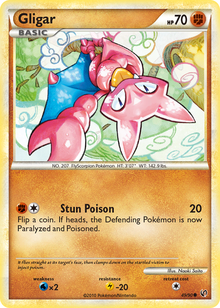Gligar (49/90) [HeartGold & SoulSilver: Undaunted] | Good Games Cannington