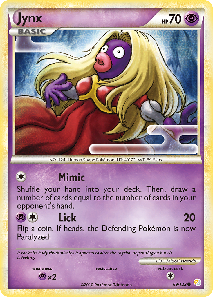 Jynx (69/123) [HeartGold & SoulSilver: Base Set] | Good Games Cannington