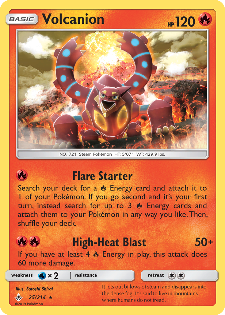 Volcanion (25/214) [Sun & Moon: Unbroken Bonds] | Good Games Cannington