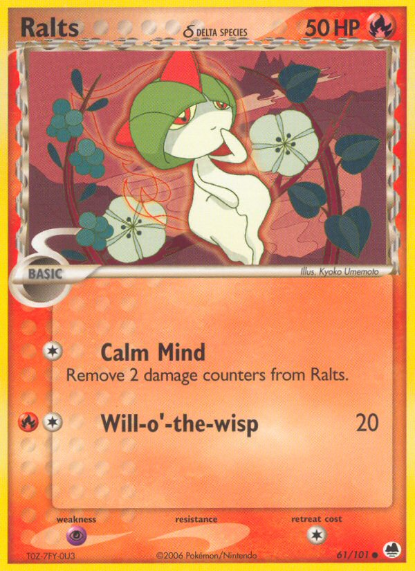 Ralts (61/101) (Delta Species) [EX: Dragon Frontiers] | Good Games Cannington