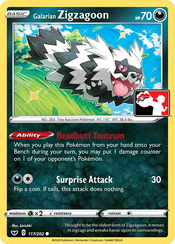 Galarian Zigzagoon (117/202) [Prize Pack Series One] | Good Games Cannington
