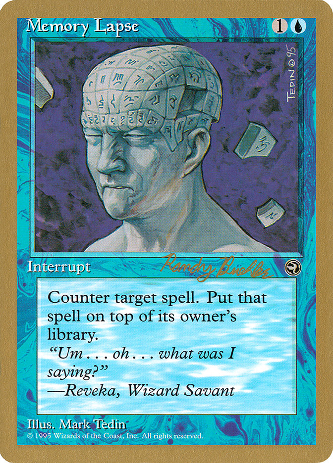 Memory Lapse (Randy Buehler) [World Championship Decks 1998] | Good Games Cannington