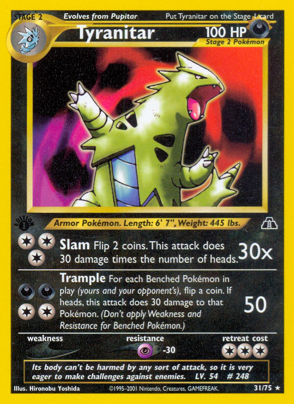 Tyranitar (31/75) [Neo Discovery 1st Edition] | Good Games Cannington