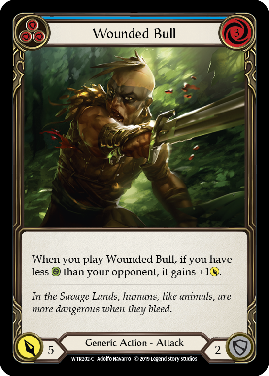 Wounded Bull (Blue) [WTR202-C] Alpha Print Normal | Good Games Cannington