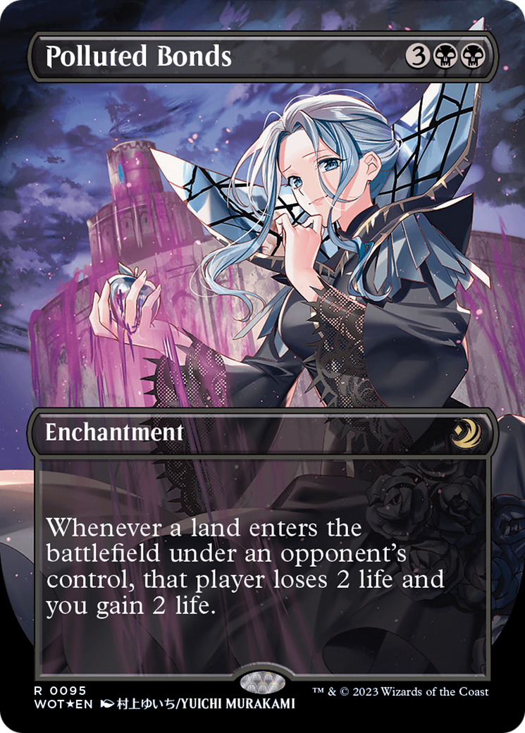 Polluted Bonds (Anime Borderless) (Confetti Foil) [Wilds of Eldraine: Enchanting Tales] | Good Games Cannington