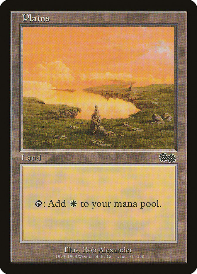 Plains (334) [Urza's Saga] | Good Games Cannington