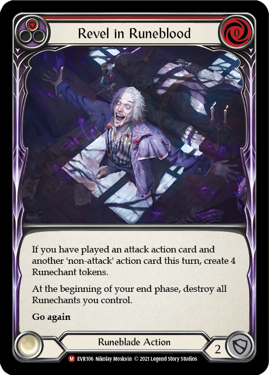 Revel in Runeblood [EVR106] (Everfest)  1st Edition Rainbow Foil | Good Games Cannington