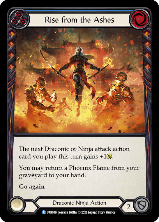 Rise from the Ashes (Blue) [UPR059] (Uprising)  Rainbow Foil | Good Games Cannington