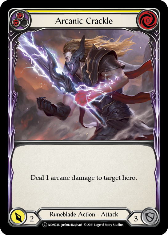 Arcanic Crackle (Yellow) [U-MON236] Unlimited Normal | Good Games Cannington