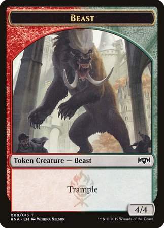 Beast Token [Ravnica Allegiance Tokens] | Good Games Cannington