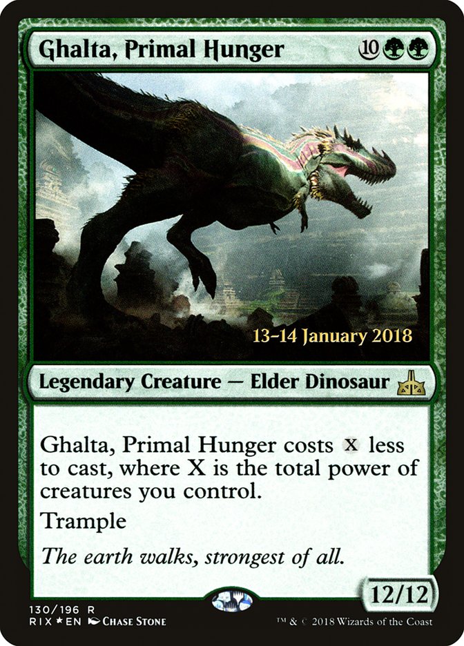 Ghalta, Primal Hunger [Rivals of Ixalan Prerelease Promos] | Good Games Cannington
