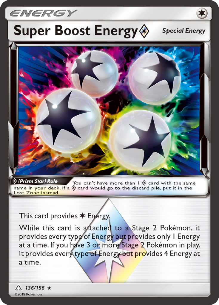 Super Boost Energy (136/156) (Prism Star) [Sun & Moon: Ultra Prism] | Good Games Cannington