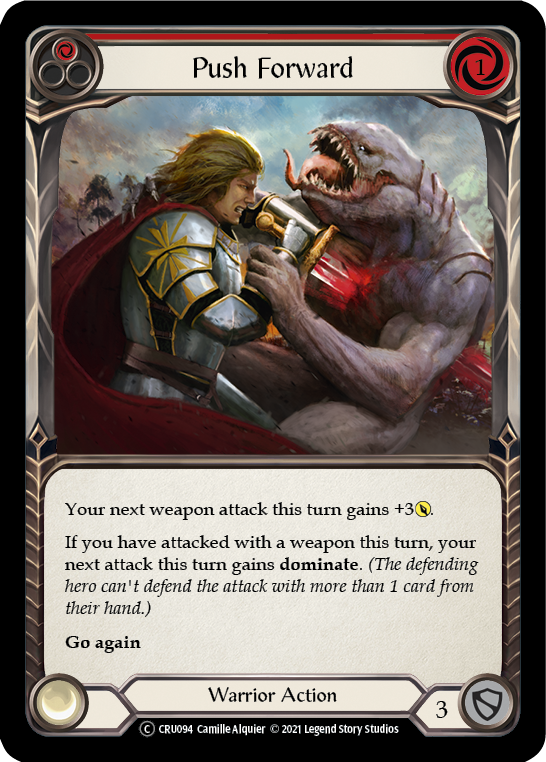 Push Forward (Red) [U-CRU094-RF] Unlimited Rainbow Foil | Good Games Cannington