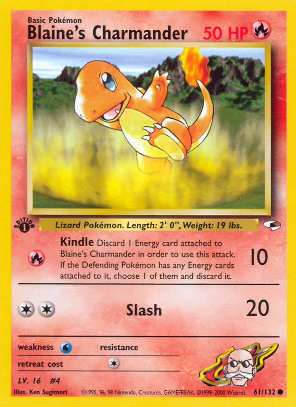 Blaine's Charmander (61/132) [Gym Heroes 1st Edition] | Good Games Cannington