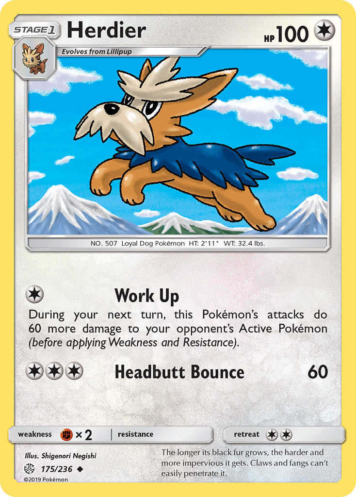 Herdier (175/236) [Sun & Moon: Cosmic Eclipse] | Good Games Cannington
