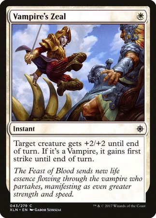 Vampire's Zeal [Ixalan] | Good Games Cannington