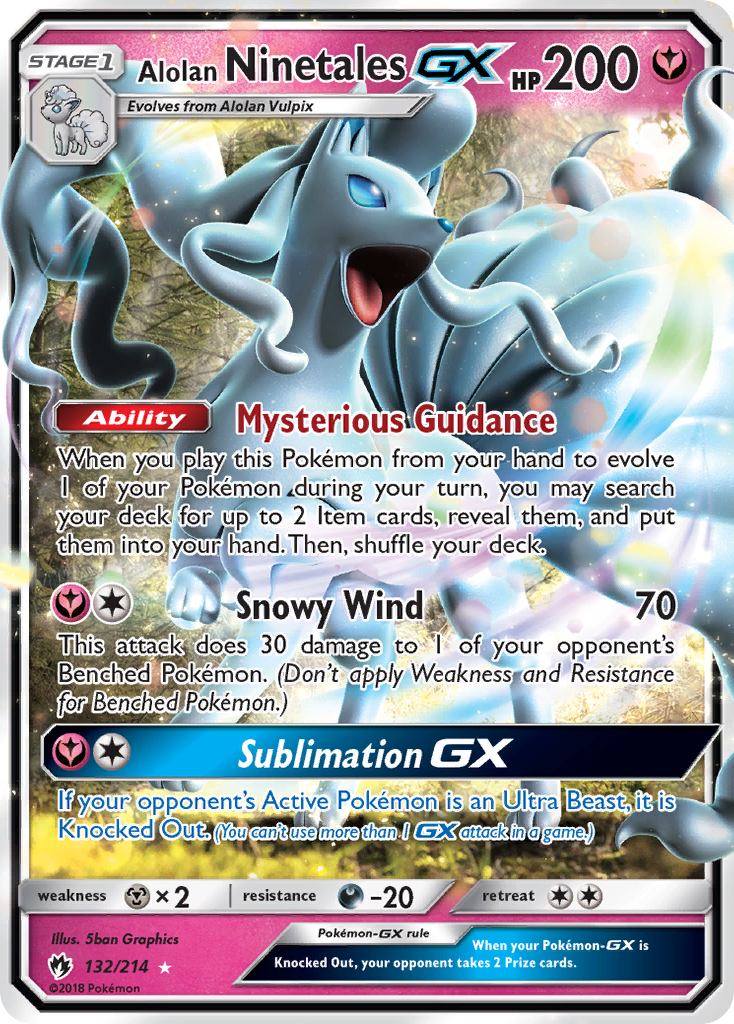 Alolan Ninetales GX (132/214) [Sun & Moon: Lost Thunder] | Good Games Cannington