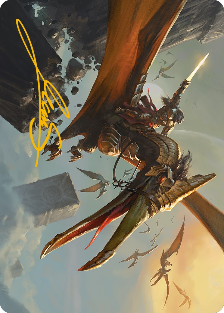 Skyhunter Strike Force Art Card (Gold-Stamped Signature) [Phyrexia: All Will Be One Art Series] | Good Games Cannington