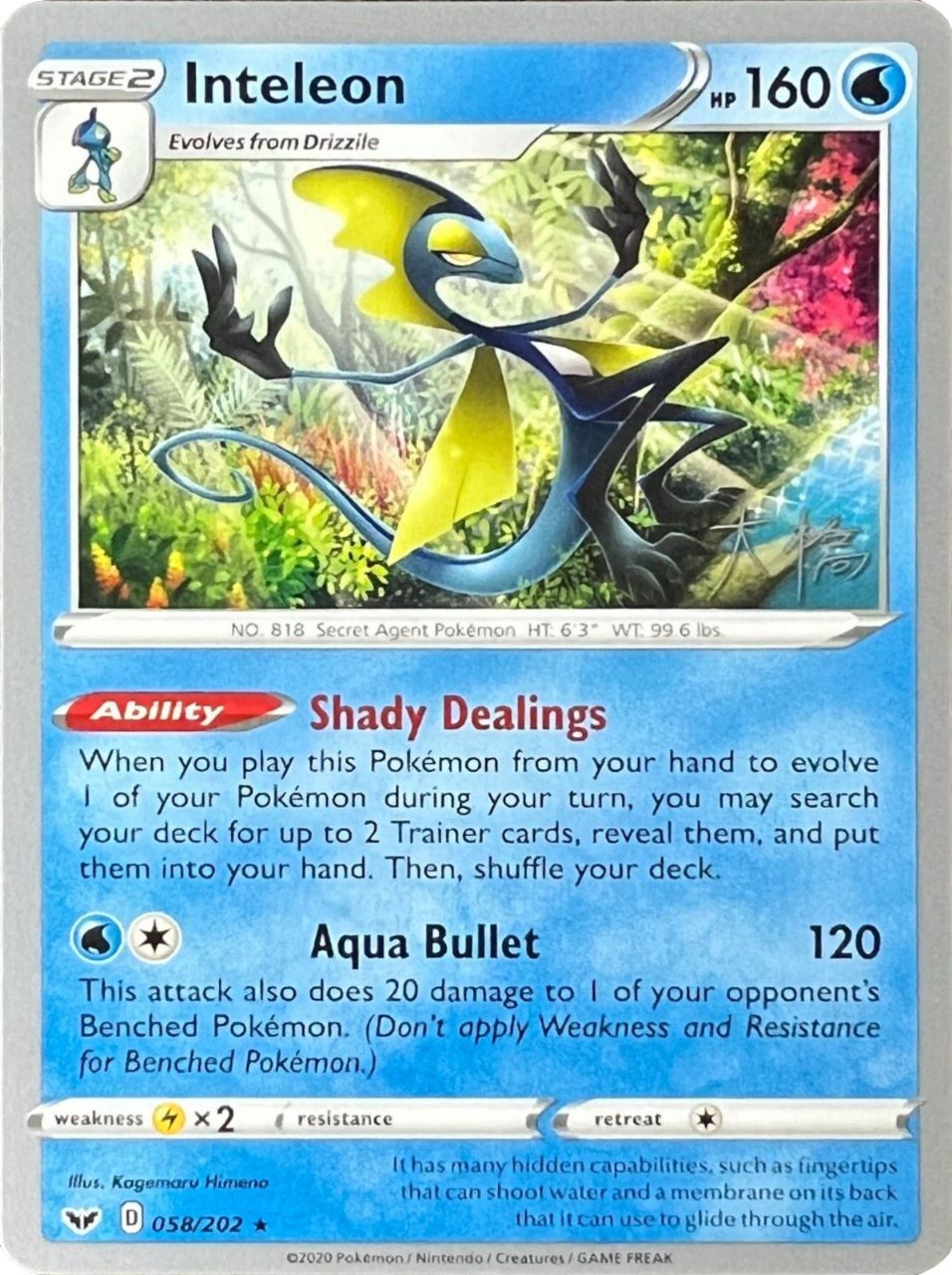 Inteleon (058/202) (Ice Rider Palkia - Rikuto Ohashi) [World Championships 2022] | Good Games Cannington