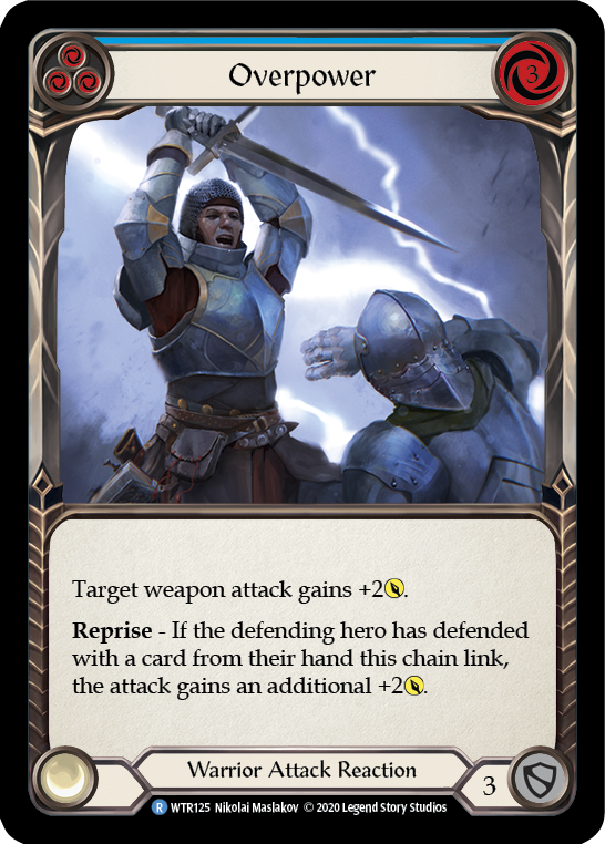 Overpower (Blue) [U-WTR125] (Welcome to Rathe Unlimited)  Unlimited Rainbow Foil | Good Games Cannington