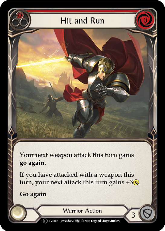 Hit and Run (Red) [U-CRU091-RF] Unlimited Rainbow Foil | Good Games Cannington