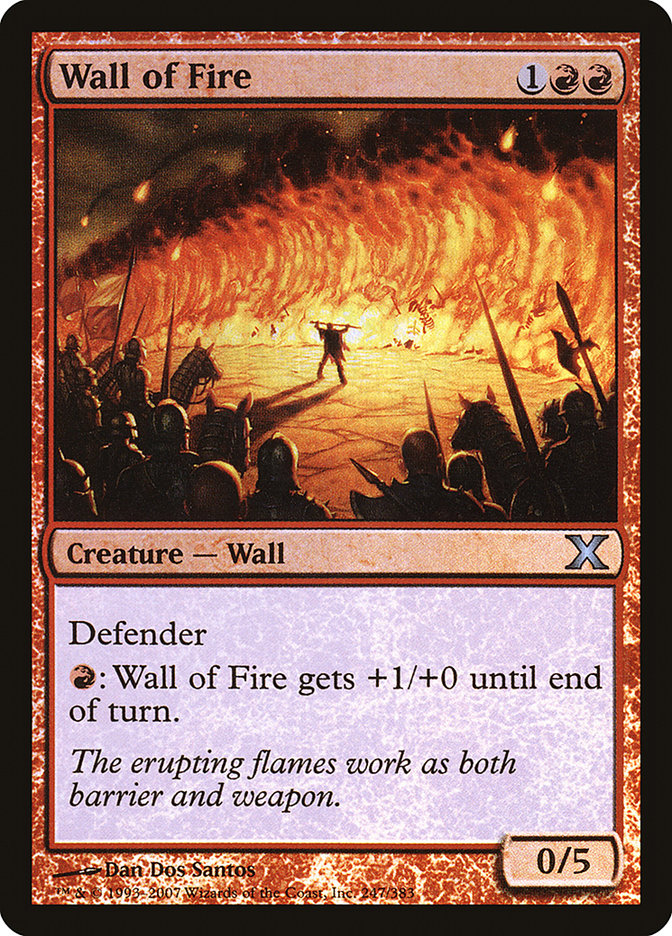 Wall of Fire (Premium Foil) [Tenth Edition] | Good Games Cannington