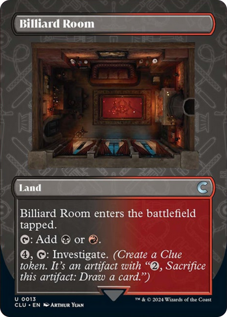 Billiard Room (Borderless) [Ravnica: Clue Edition] | Good Games Cannington