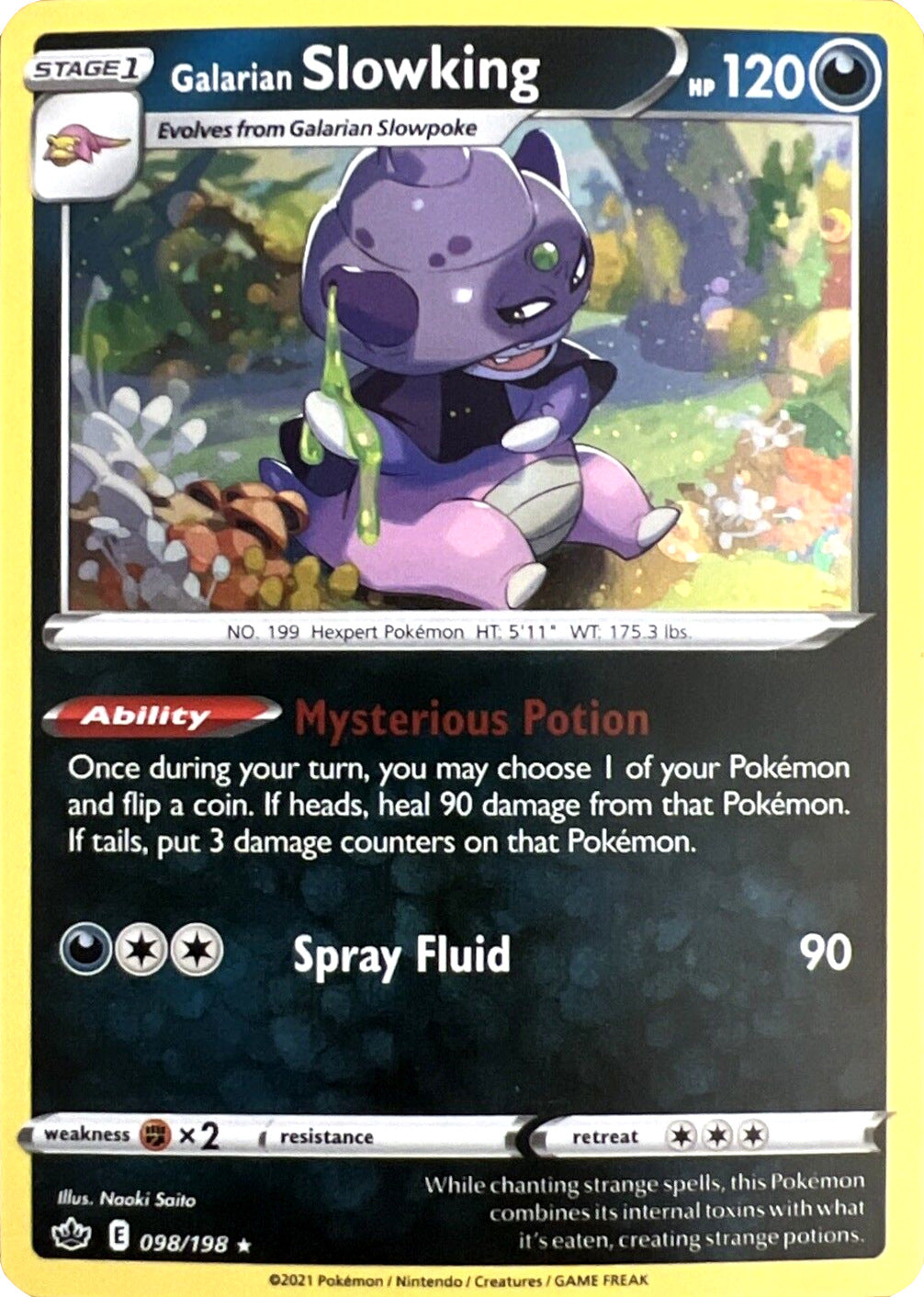 Galarian Slowking (098/198) (Cosmos Holo) [Sword & Shield: Chilling Reign] | Good Games Cannington