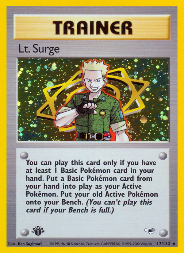 Lt. Surge (17/132) [Gym Heroes 1st Edition] | Good Games Cannington