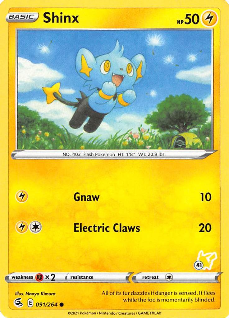 Shinx (091/264) (Pikachu Stamp #41) [Battle Academy 2022] | Good Games Cannington