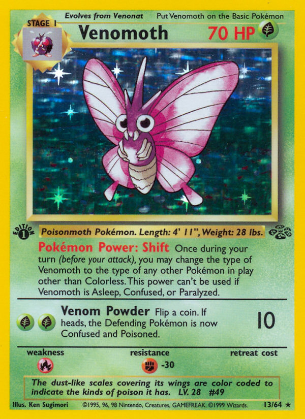 Venomoth (13/64) [Jungle 1st Edition] | Good Games Cannington