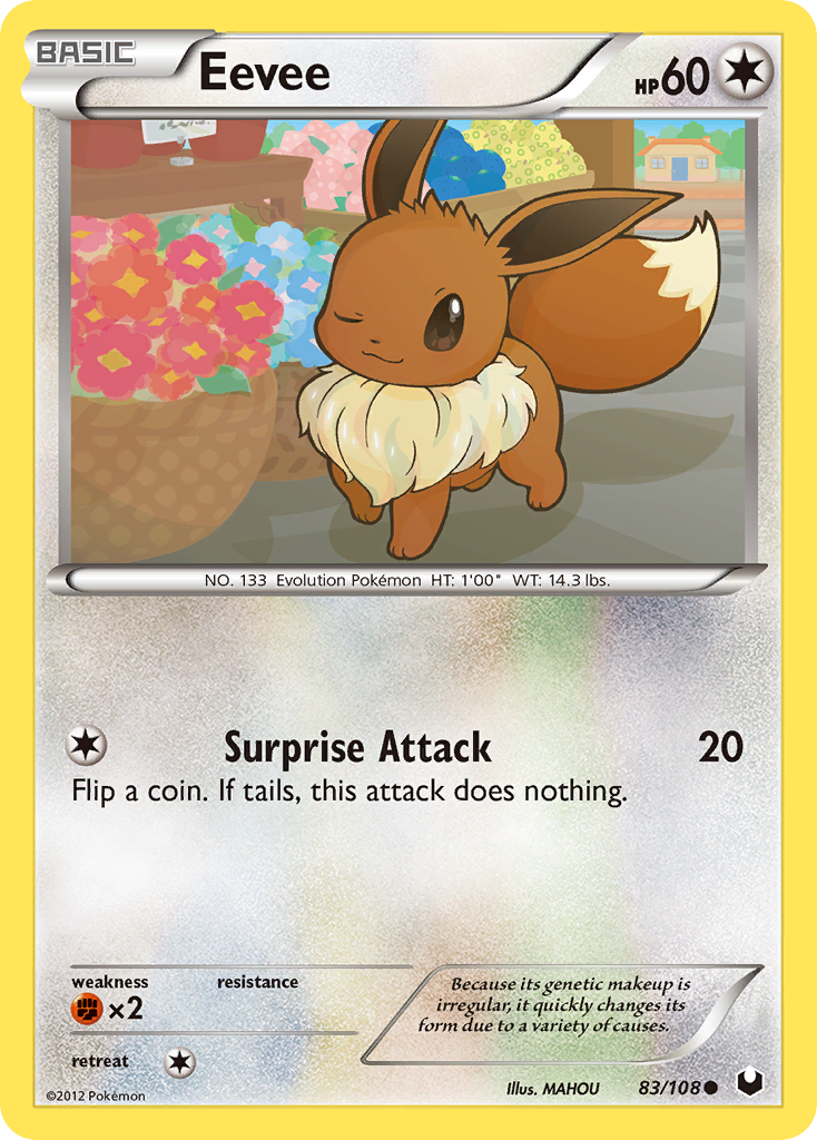 Eevee (83/108) [Black & White: Dark Explorers] | Good Games Cannington