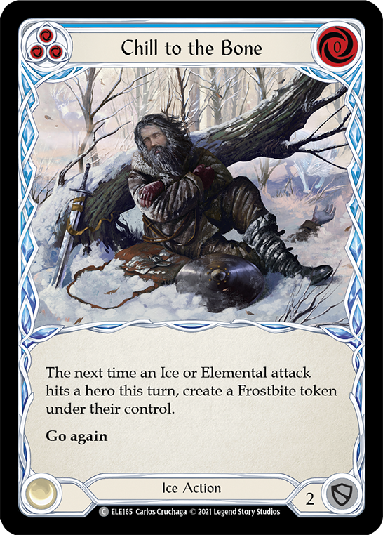 Chill to the Bone (Blue) [ELE165] (Tales of Aria)  1st Edition Normal | Good Games Cannington