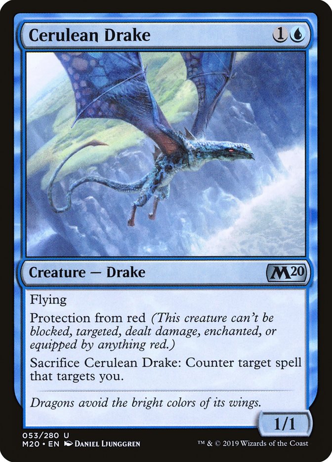 Cerulean Drake [Core Set 2020] | Good Games Cannington
