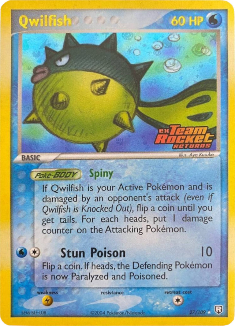 Qwilfish (27/109) (Stamped) [EX: Team Rocket Returns] | Good Games Cannington