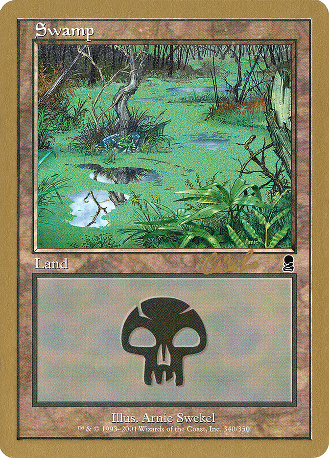 Swamp (cr340) (Carlos Romao) [World Championship Decks 2002] | Good Games Cannington