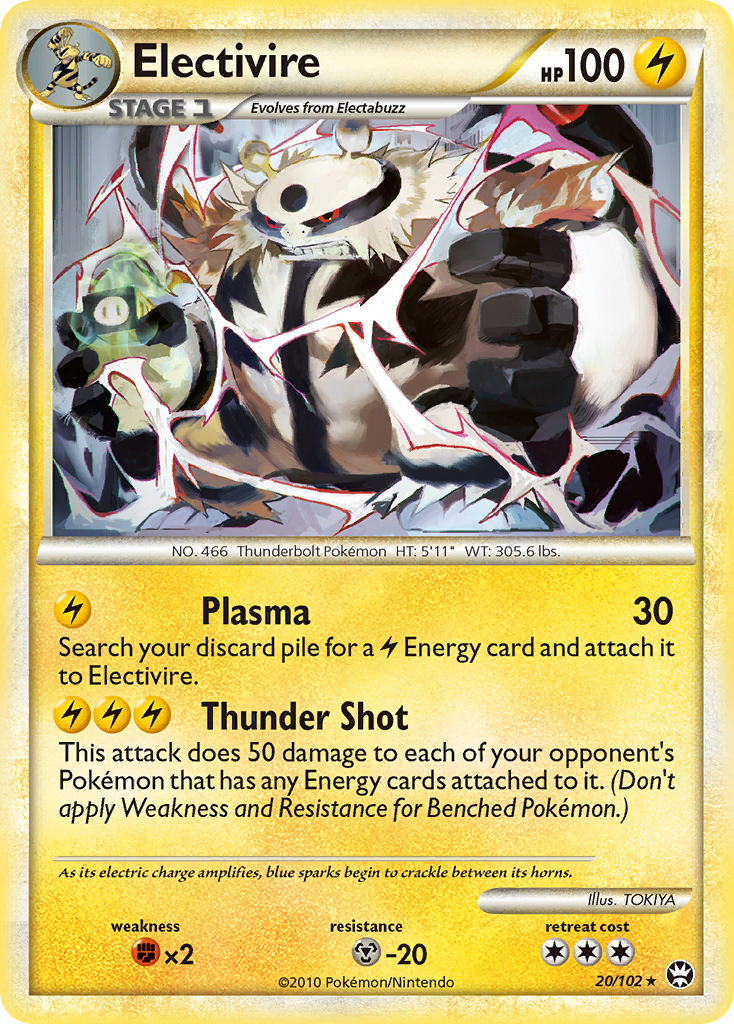 Electivire (20/102) [HeartGold & SoulSilver: Triumphant] | Good Games Cannington
