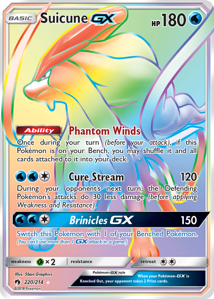 Suicune GX (220/214) [Sun & Moon: Lost Thunder] | Good Games Cannington