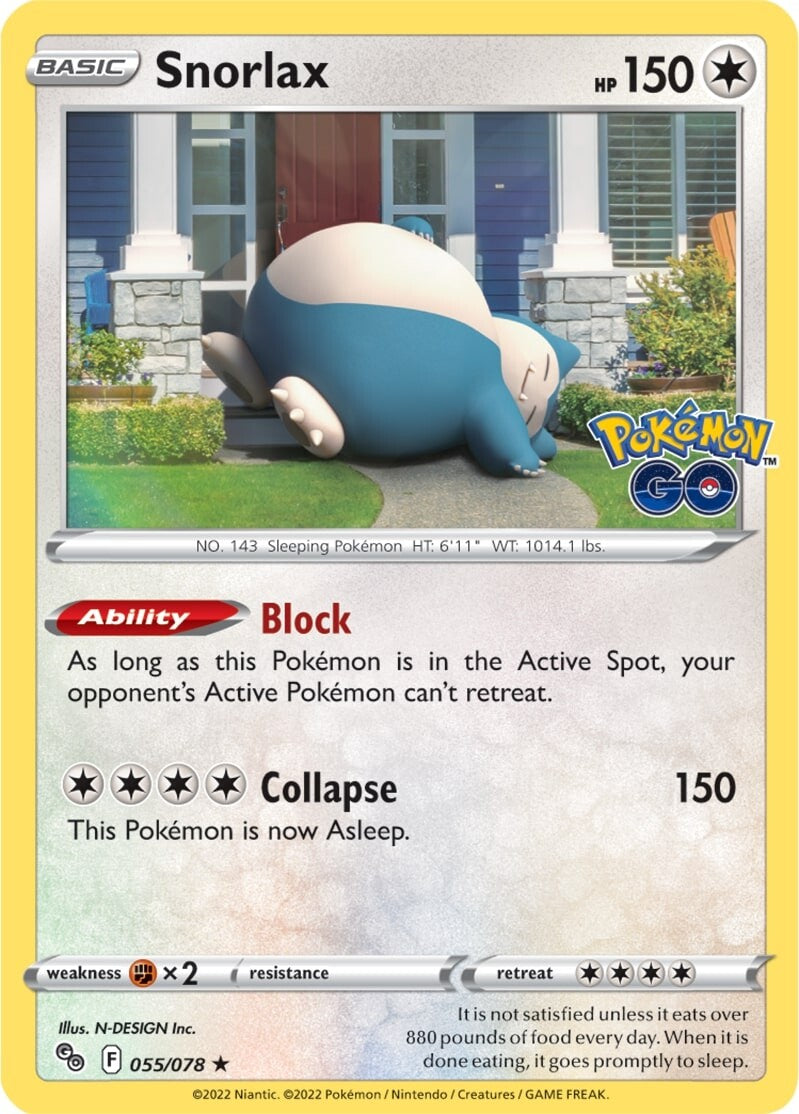 Snorlax (055/078) [Pokémon GO] | Good Games Cannington