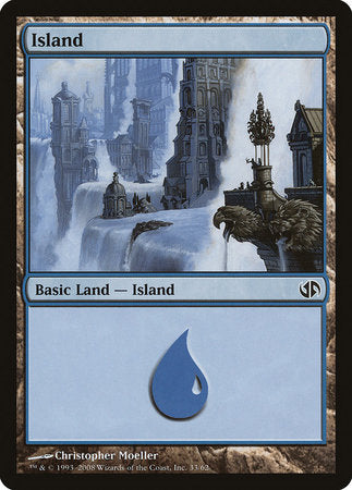 Island (33) [Duel Decks: Jace vs. Chandra] | Good Games Cannington